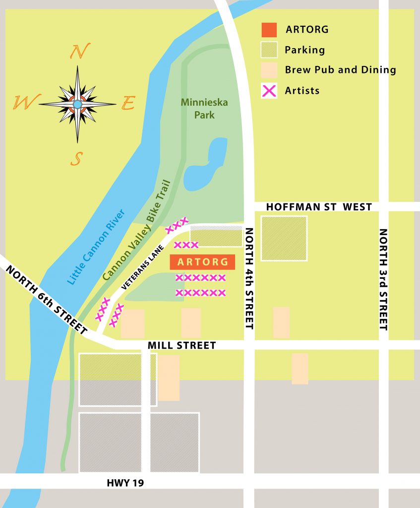 Map of festivities in Cannon Falls